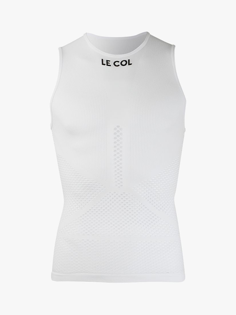 Le Col Unisex Pro Mesh Sleeveless Base Layer Cycling Top, White, XS