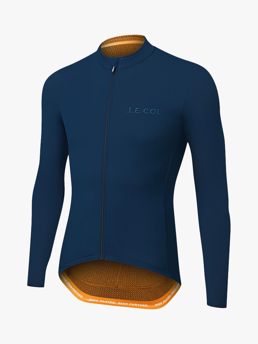 Le Col Hors Categorie Long Sleeve Jersey Top, Navy/Saffron, XS