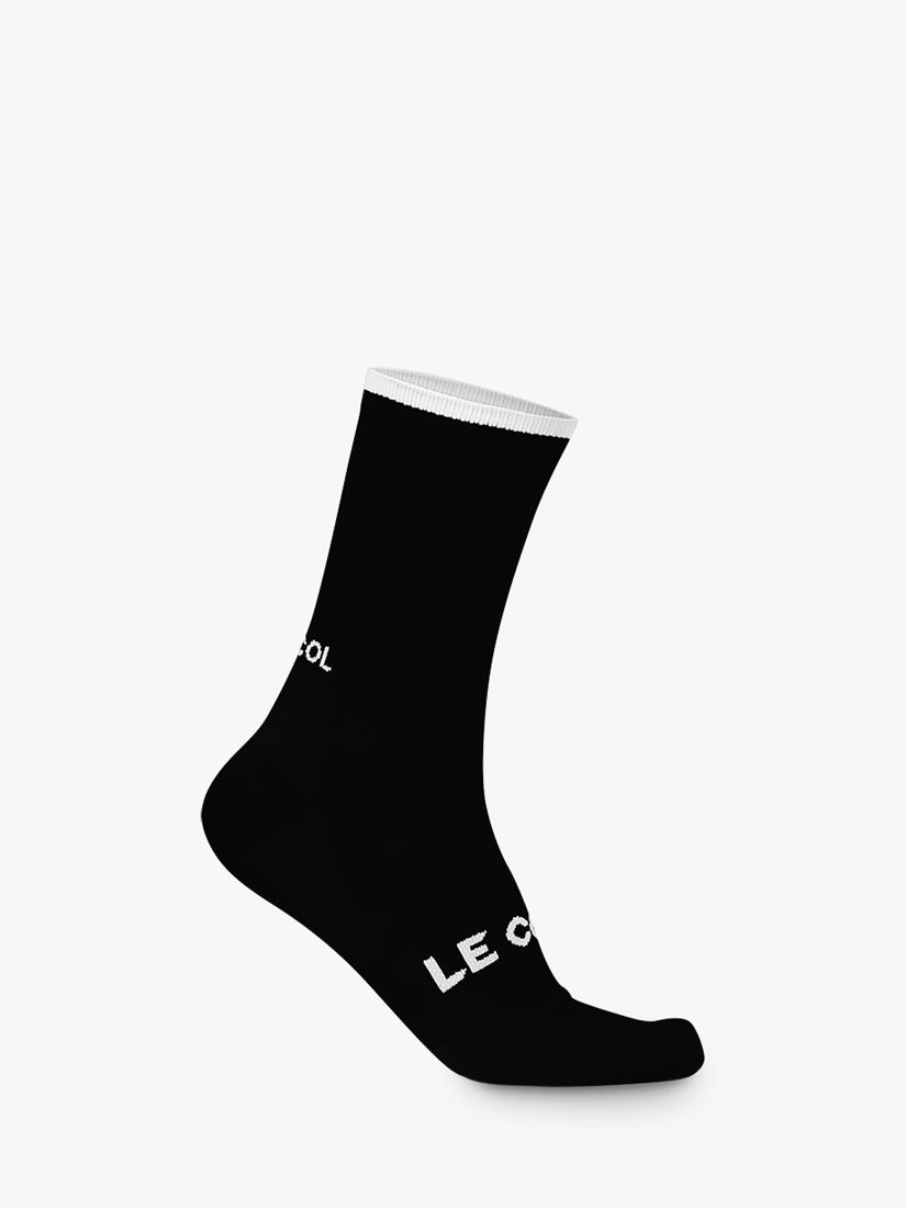 Le Col T-Wool Cycling Socks, Black/White at John Lewis & Partners