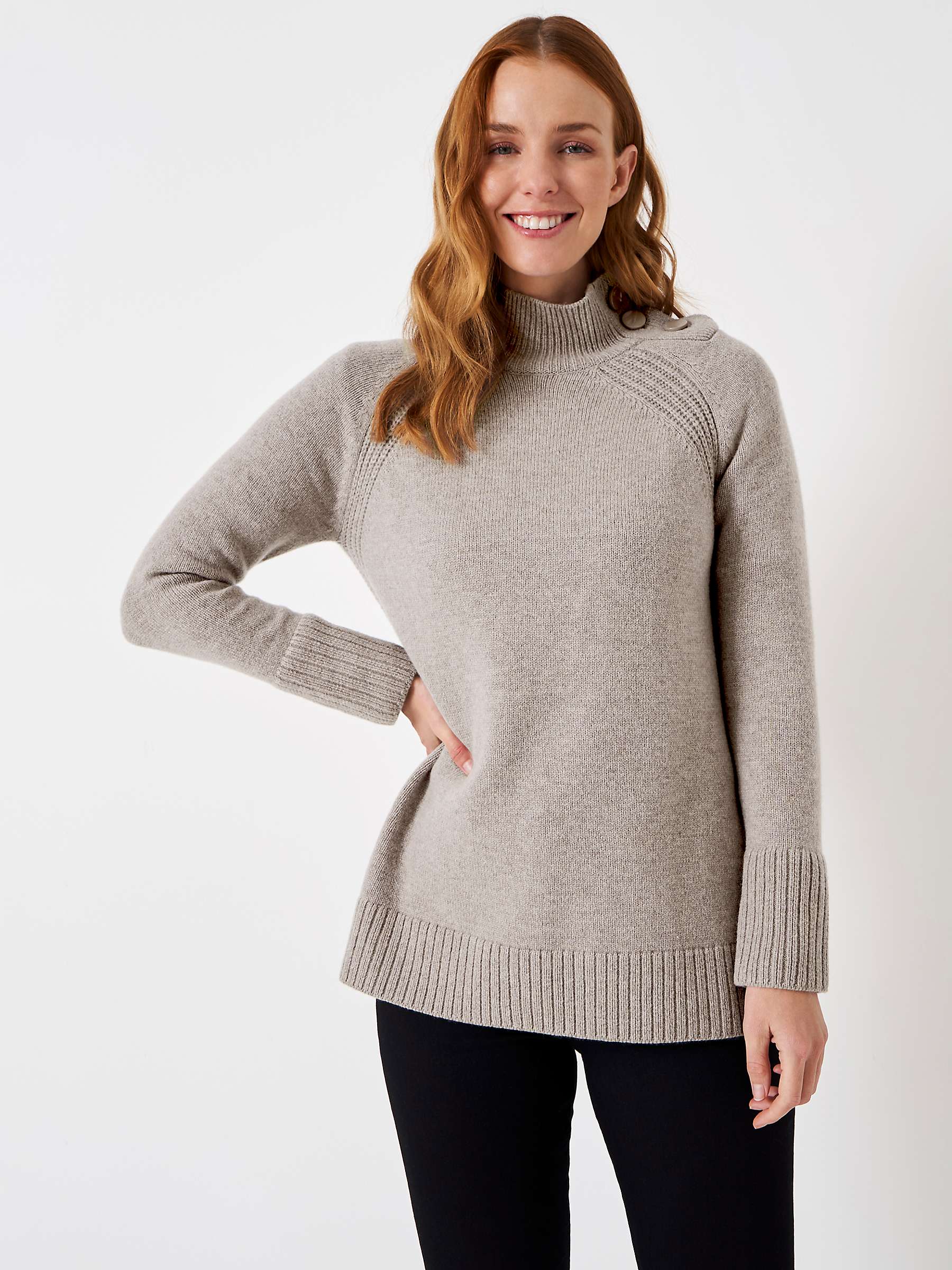 Buy Crew Clothing Aria Lambswool Blend Longline Jumper Online at johnlewis.com