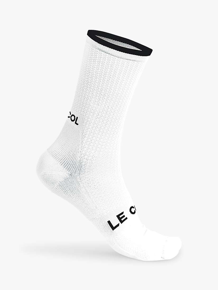 Le Col Cycling Socks, White/Black at John Lewis & Partners