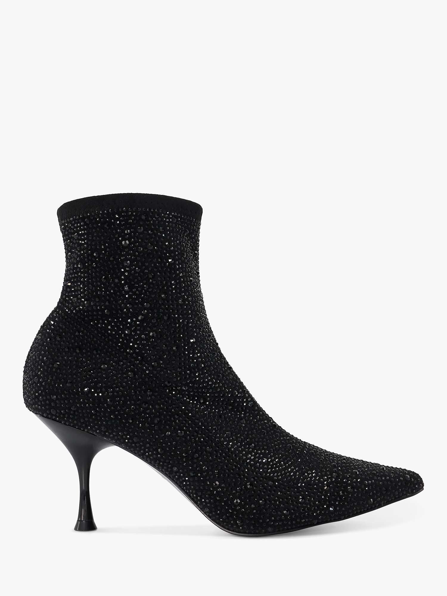Buy Dune Onslowe Pointed Embellished Ankle Boots, Black Online at johnlewis.com
