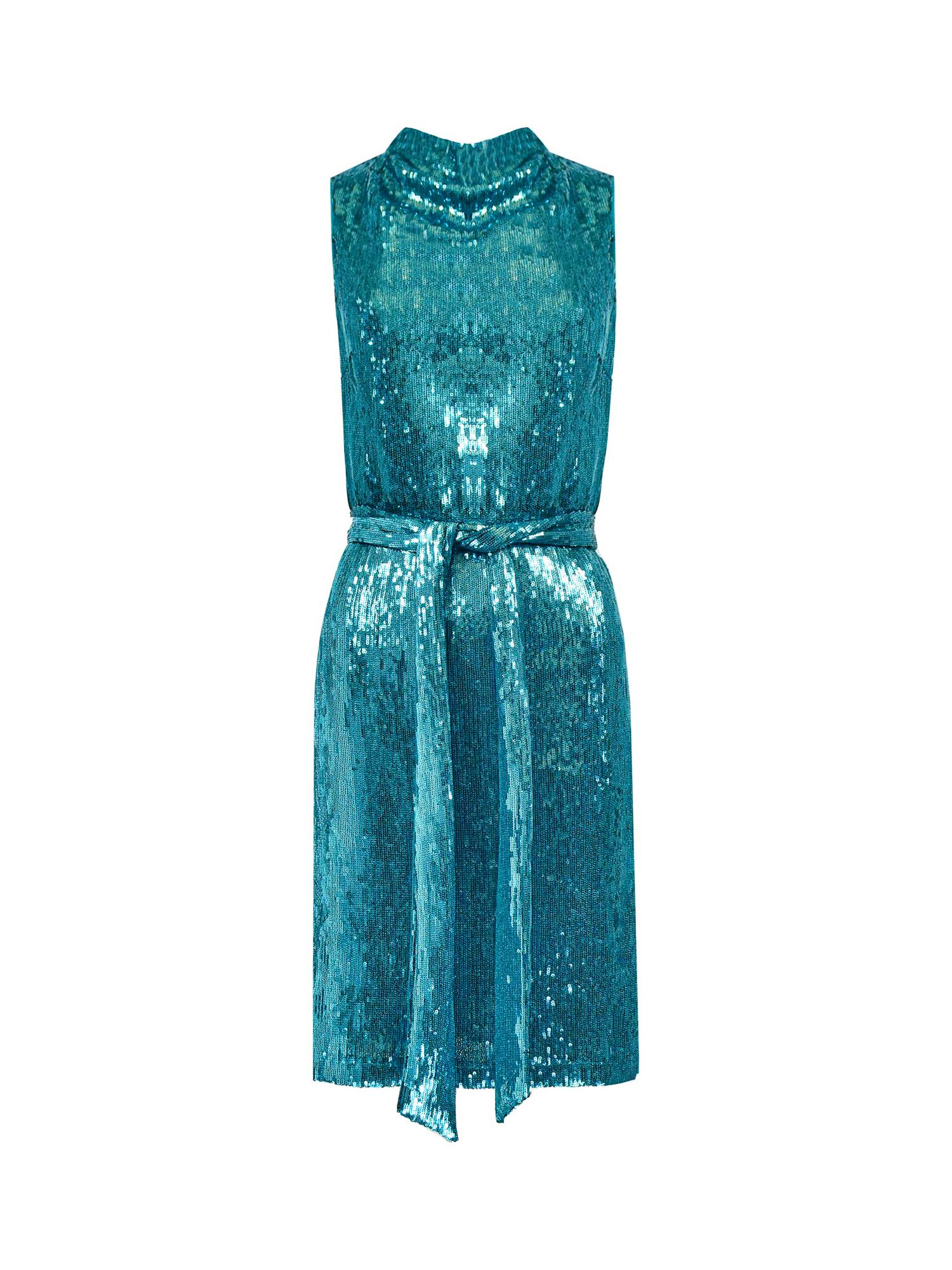 Buy Ro&Zo Sequin Cowl Neck Mini Dress, Blue Online at johnlewis.com