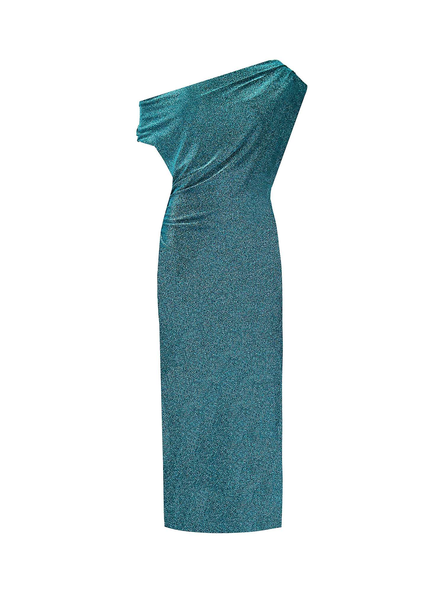 Buy Ro&Zo Sparkle One Shoulder Midi Dress, Blue Online at johnlewis.com