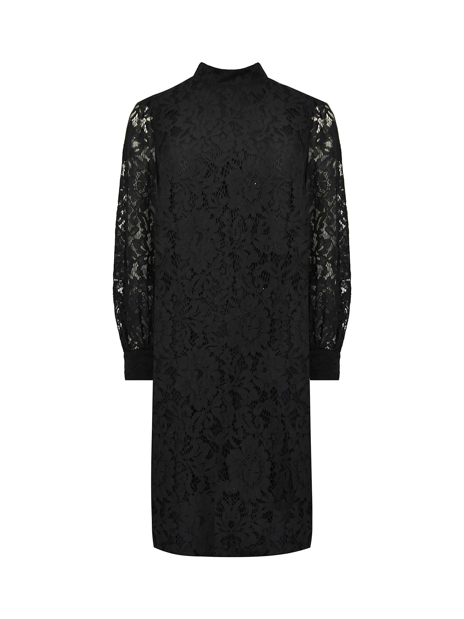 Buy Ro&Zo Lace High Neck Mini Dress, Black Online at johnlewis.com