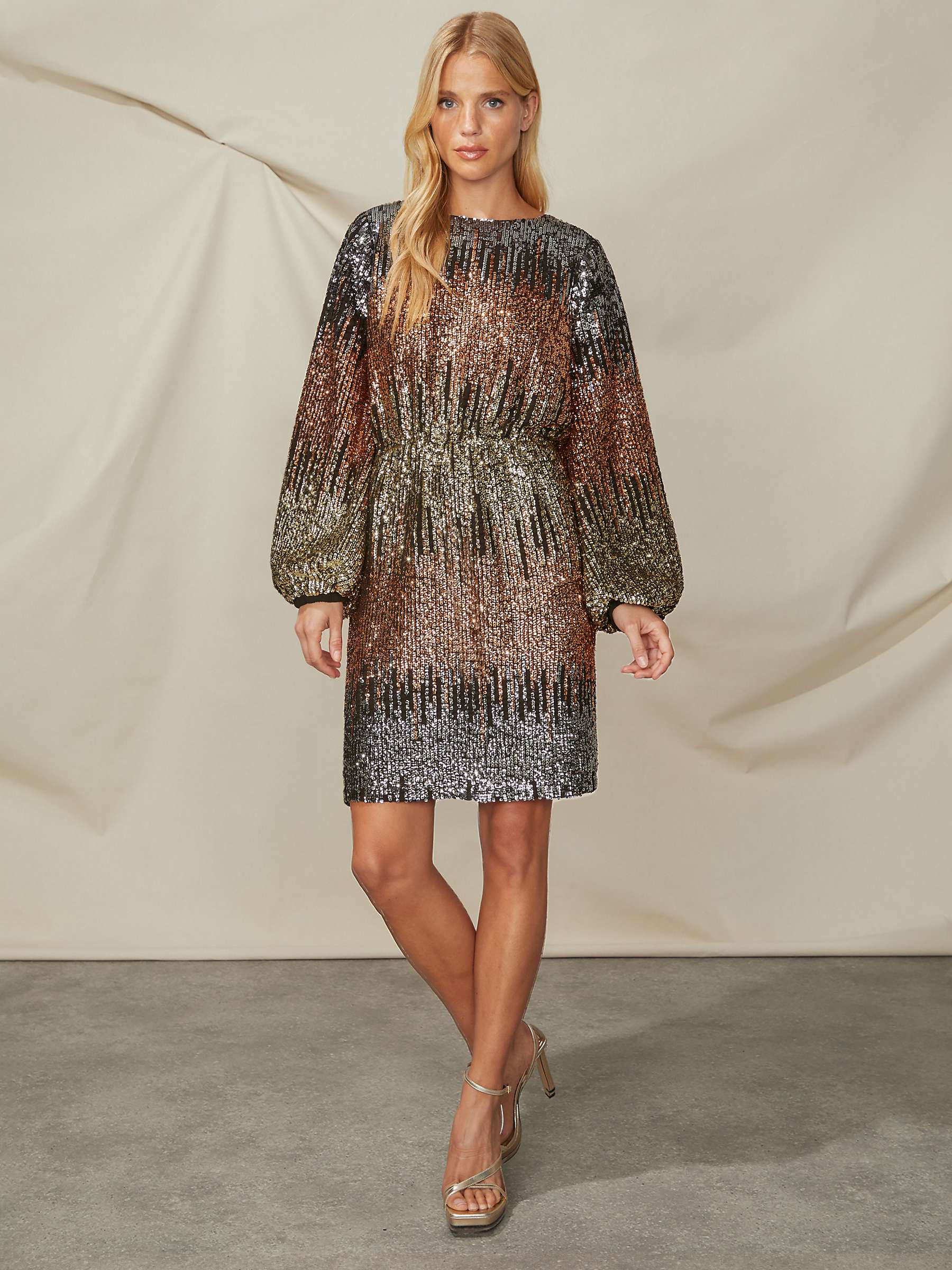 Buy Ro&Zo Sequin Ombre Mini Dress, Multi Online at johnlewis.com