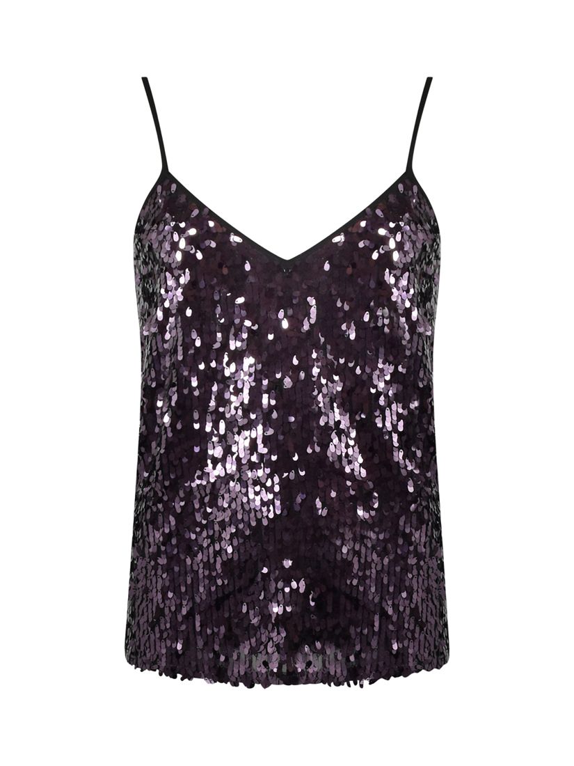 Buy Ro&Zo Sequin Cami Top, Purple Online at johnlewis.com