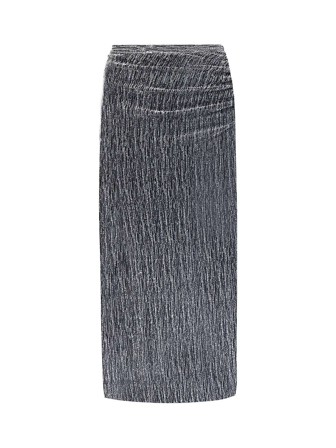 Buy Ro&Zo Petite Sparkle Midi Pencil Skirt, Silver Online at johnlewis.com