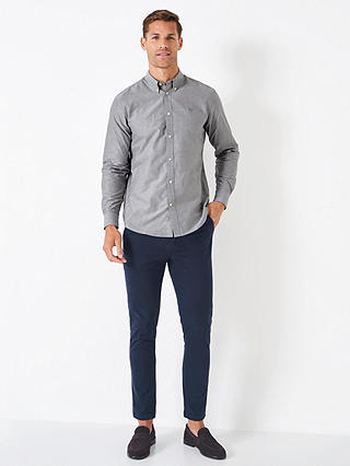 Crew Clothing Classic Fit Oxford Shirt, Light Grey
