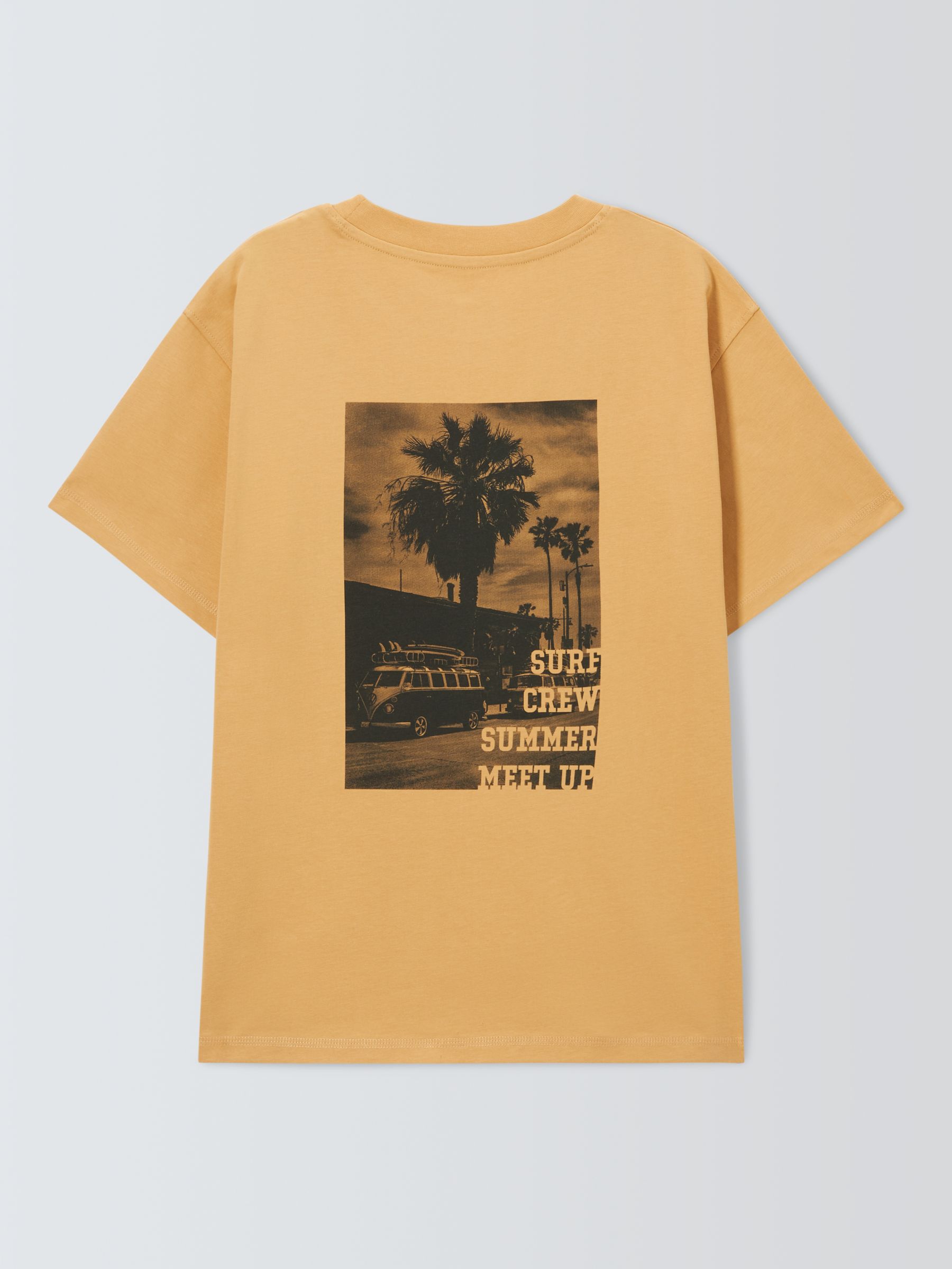 John Lewis Kids' Summer Vibes Back Graphic T-Shirt, Yellow, 12 years