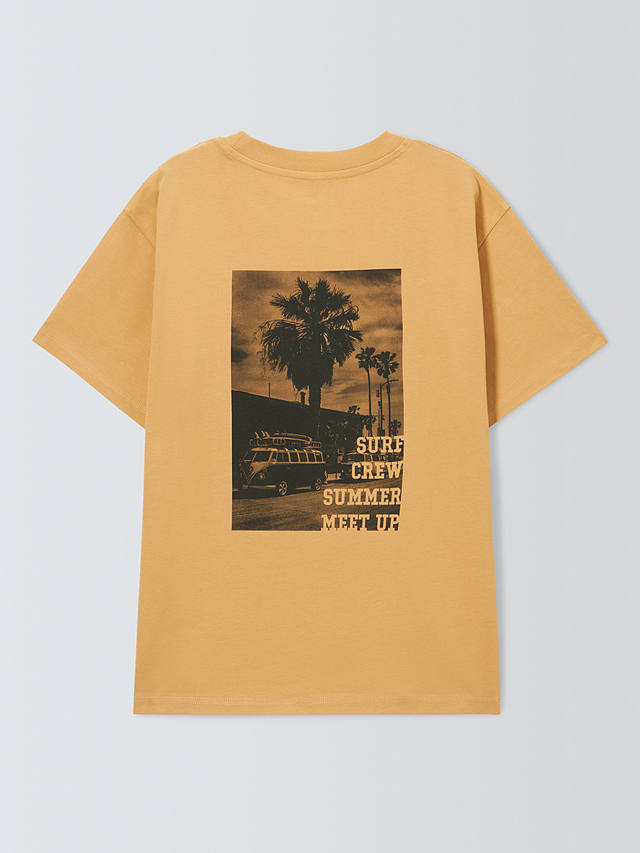 John Lewis Kids' Summer Vibes Back Graphic T-Shirt, Yellow