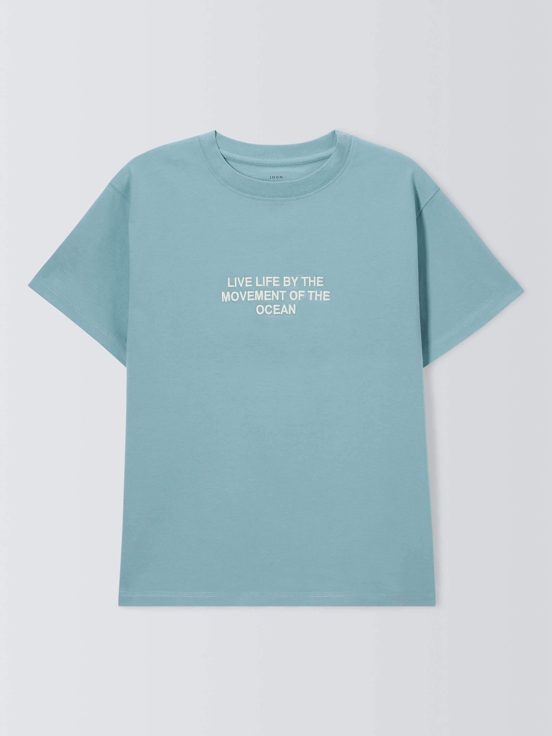 Buy John Lewis Kids' Ocean Back Graphic T-Shirt, Blue Online at johnlewis.com