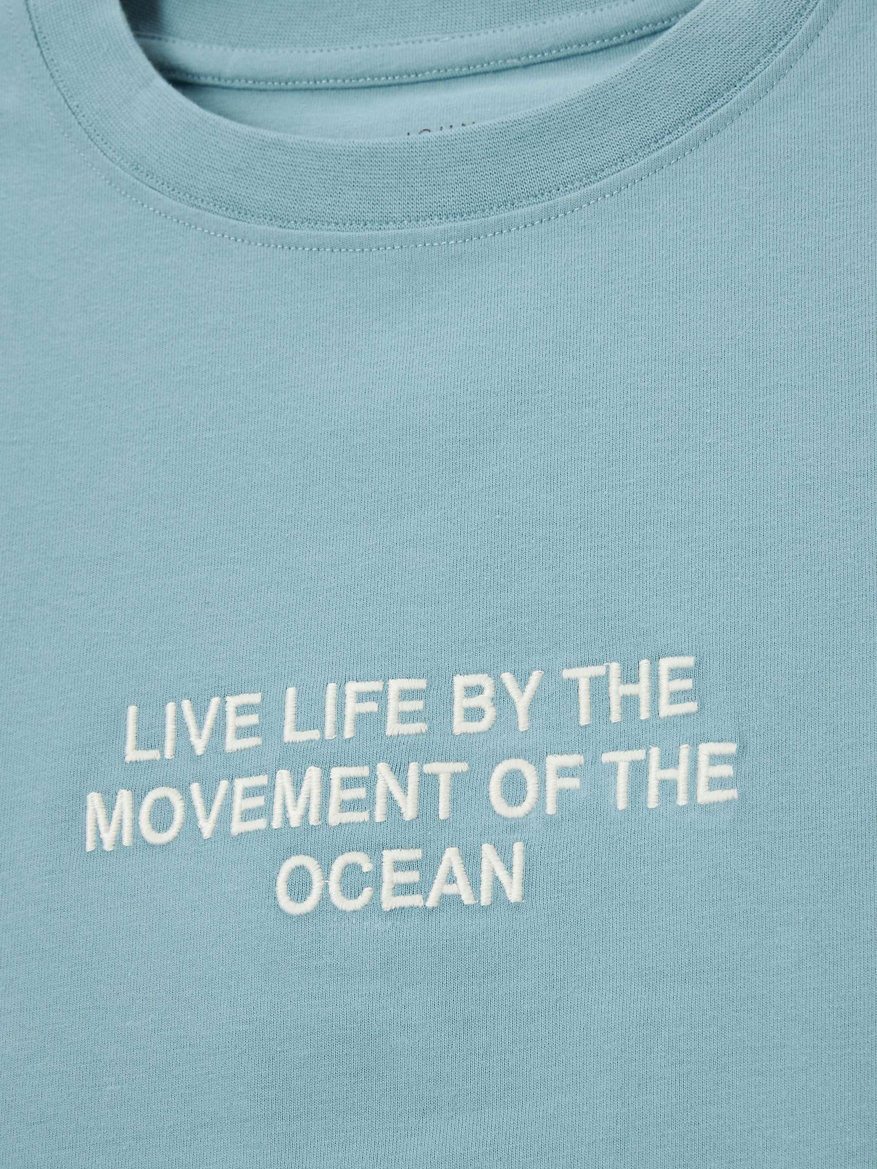 Buy John Lewis Kids' Ocean Back Graphic T-Shirt, Blue Online at johnlewis.com