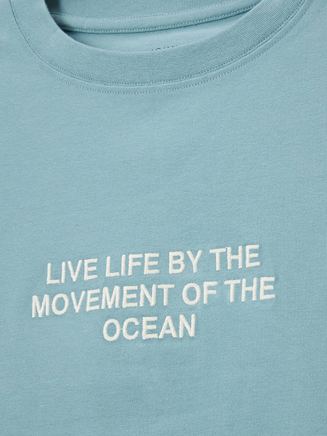 John Lewis Kids' Ocean Back Graphic T-Shirt, Blue