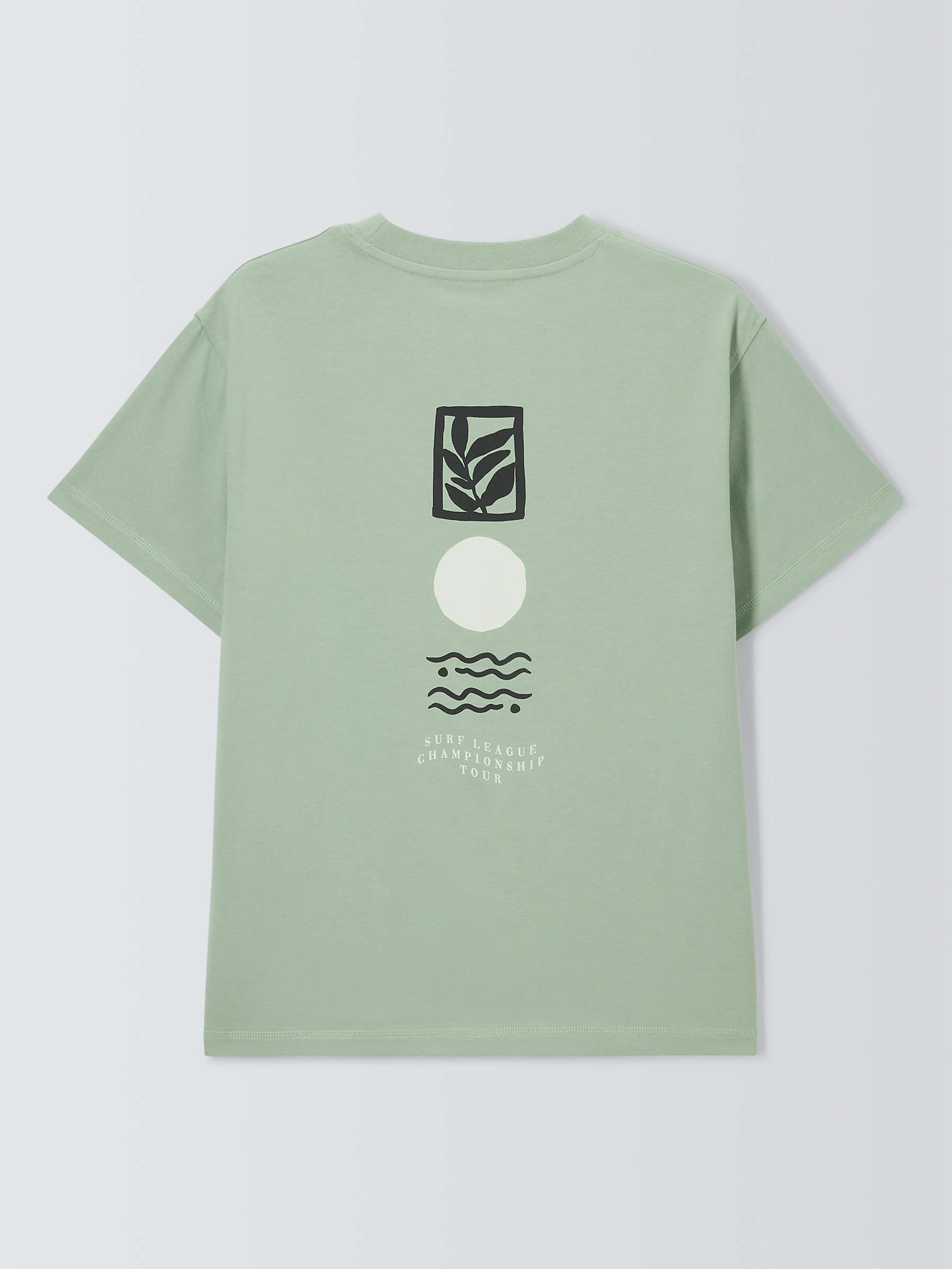 Buy John Lewis Kids' Surf Placement Graphic T-Shirt, Green Online at johnlewis.com