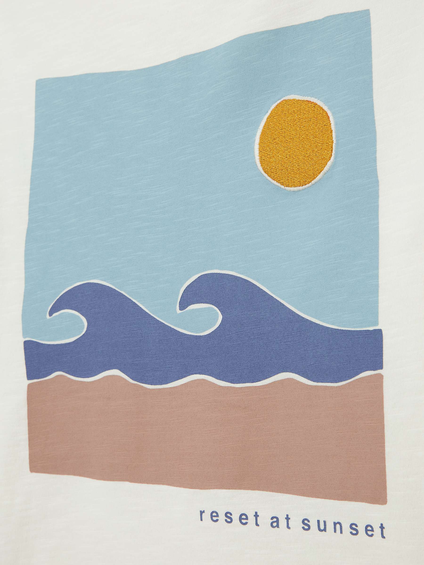 Buy John Lewis Sunset Graphic Long Sleeve Top, White Online at johnlewis.com