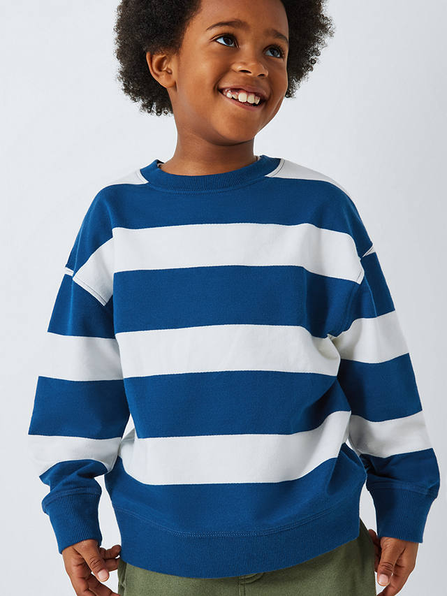 John Lewis Kids' Block Stripe Sweatshirt, Multi