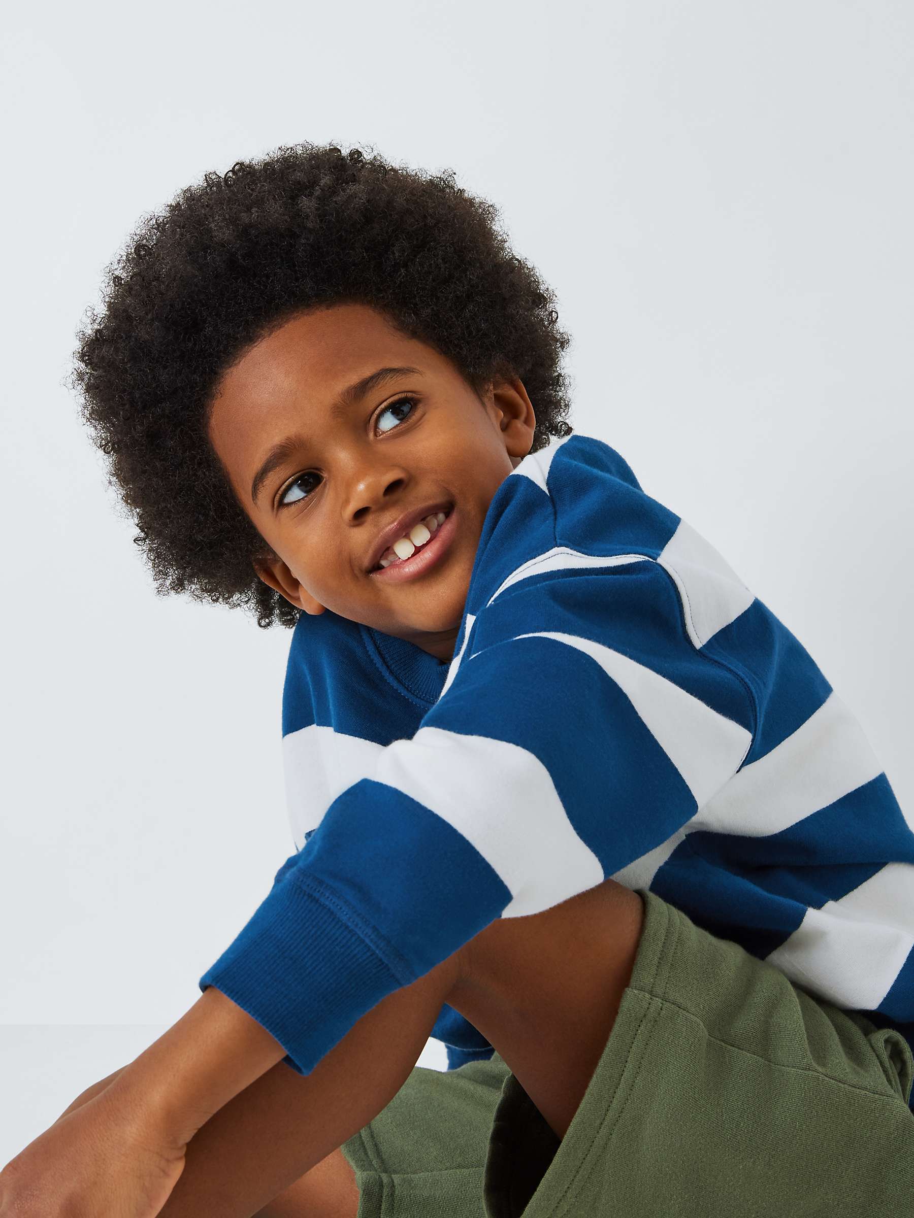 Buy John Lewis Kids' Block Stripe Sweatshirt, Multi Online at johnlewis.com