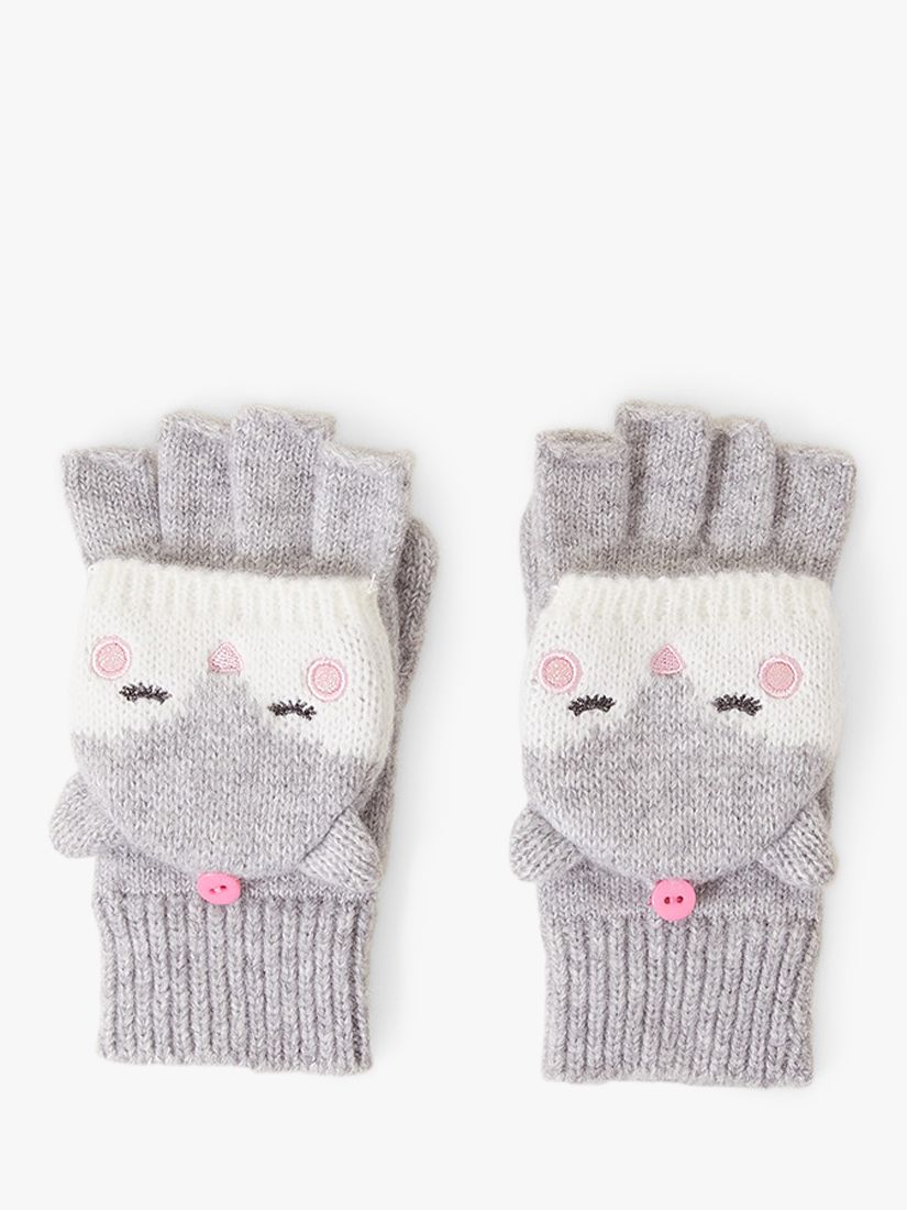 Angels by Accessorize Kids' Snow Fox Gloves, Grey/Multi at John Lewis ...