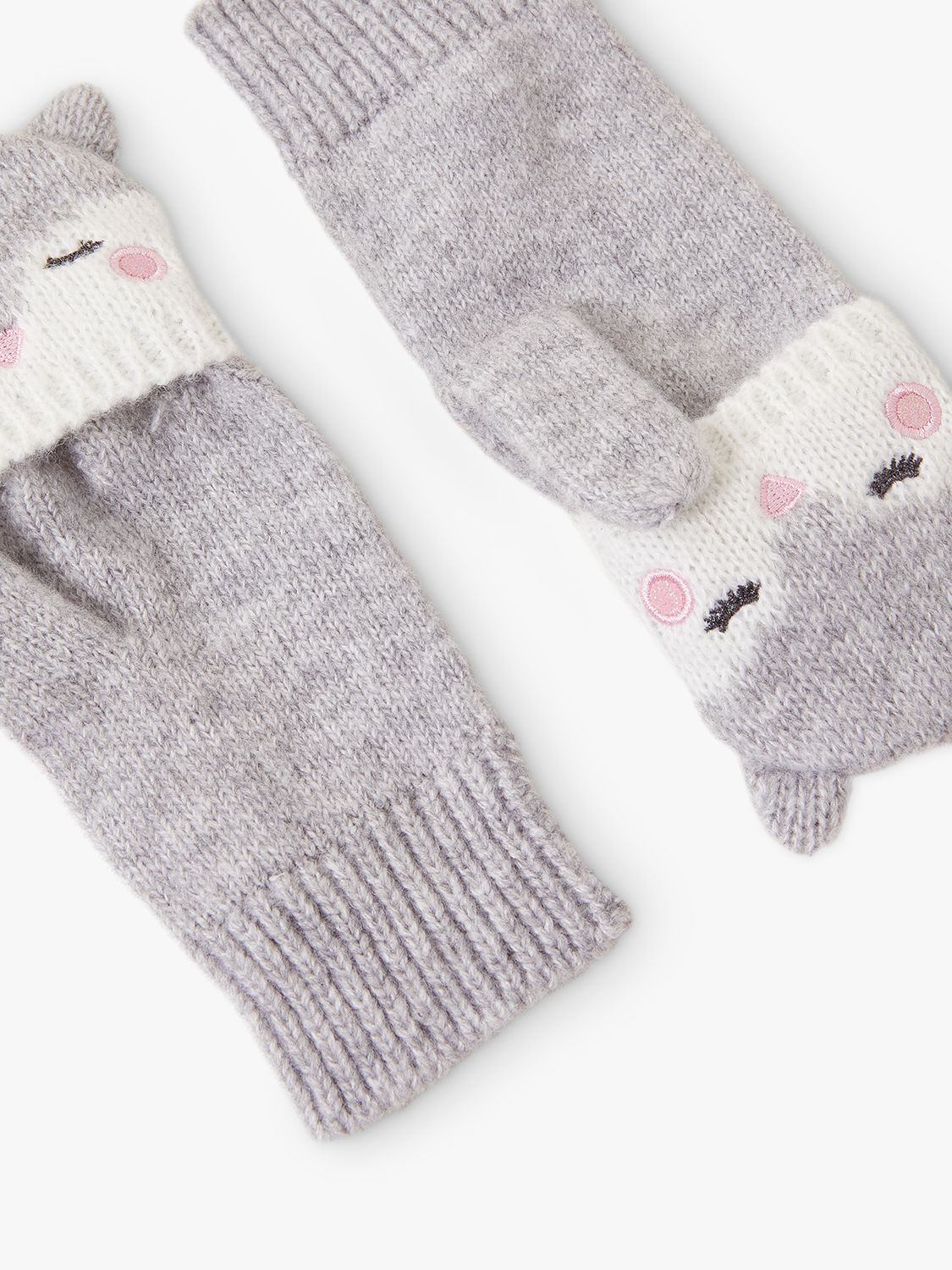 Buy Angels by Accessorize Kids' Snow Fox Gloves, Grey/Multi Online at johnlewis.com