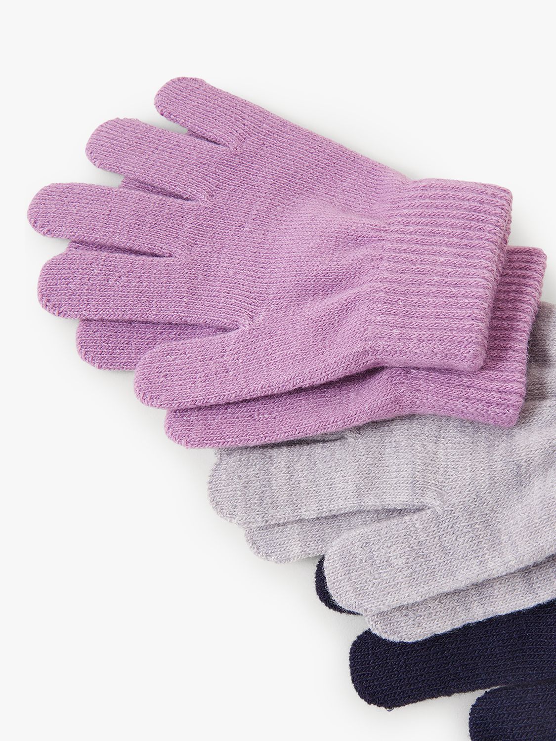 Buy Angels by Accessorize Kids' Gloves, Pack of 3, Purple/Multi Online at johnlewis.com