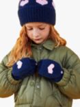 Angels by Accessorize Kids' Heart Capped Gloves, Navy/Multi
