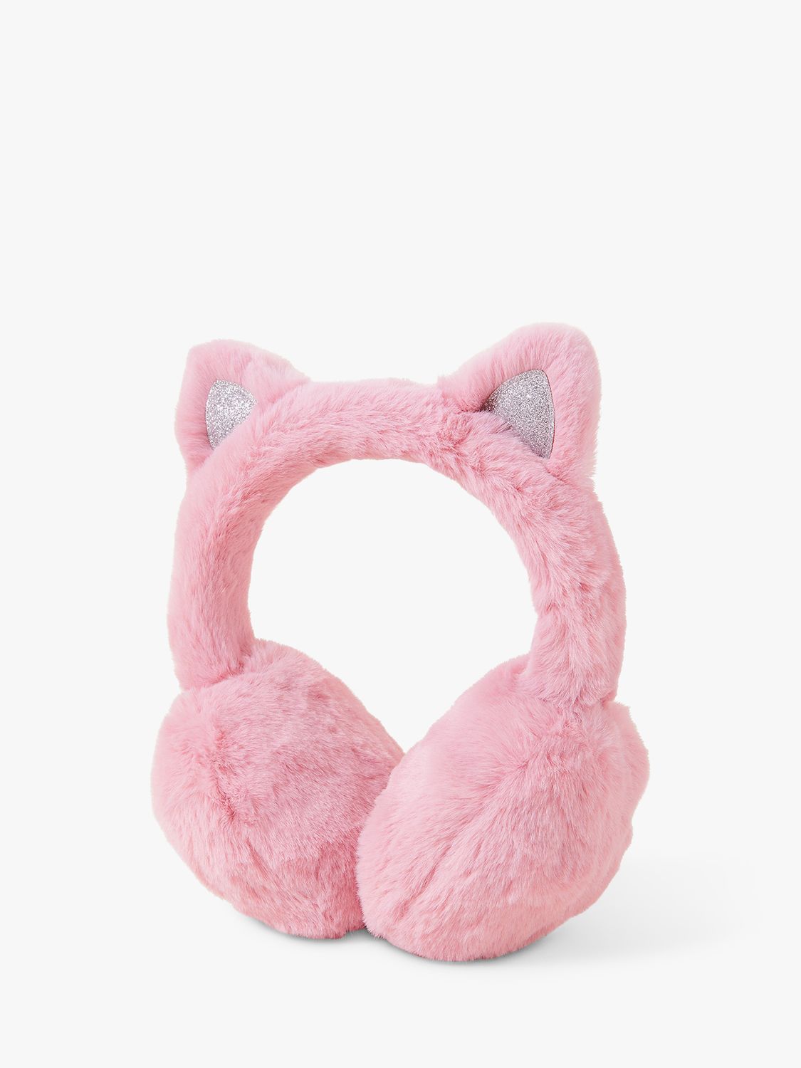 Angels by Accessorize Kids' Fluffy Cat Ear Muffs, Pink, One Size
