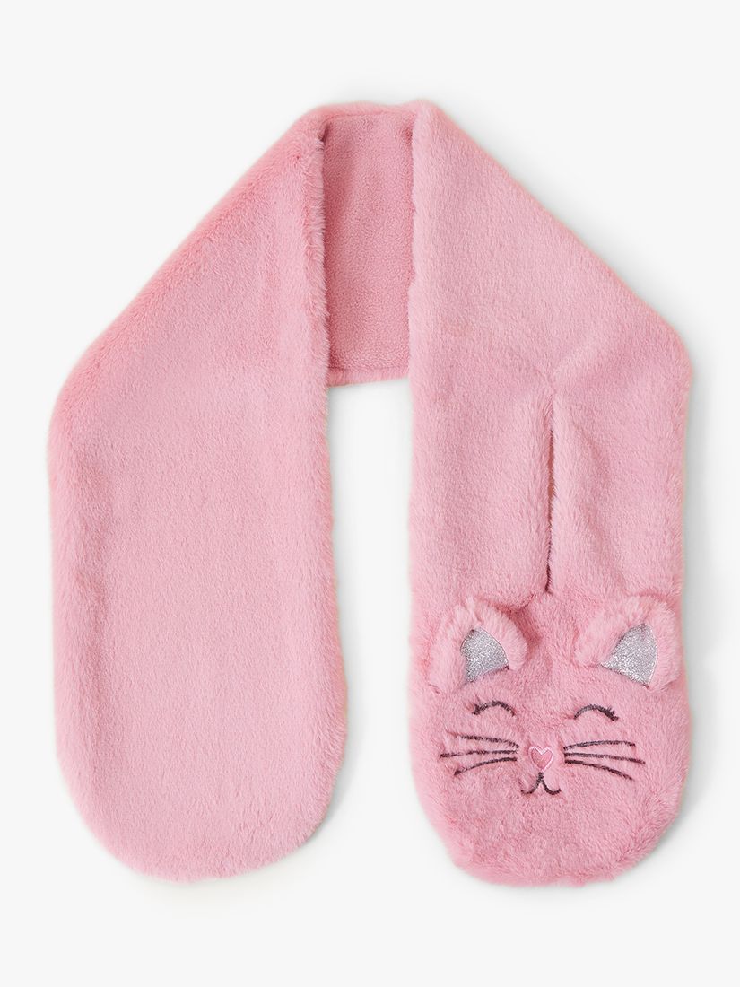 Angels by Accessorize Kids' Fluffy Cat Scarf, Pink, One Size