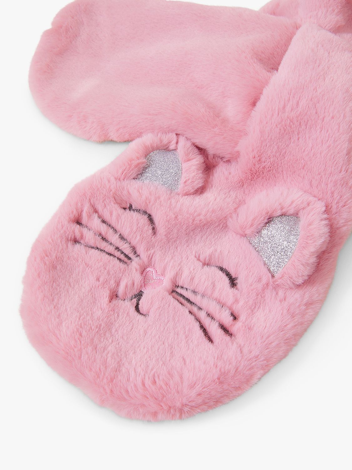 Angels by Accessorize Kids' Fluffy Cat Scarf, Pink, One Size