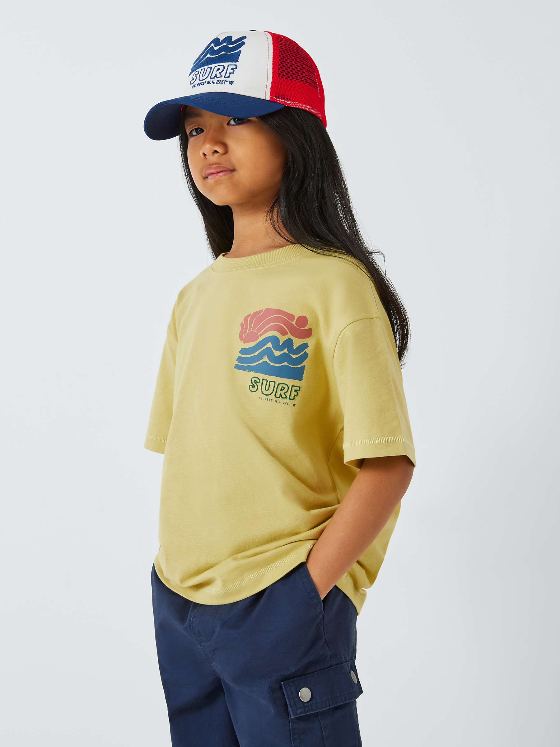 Buy John Lewis Kids' Surf Graphic T-Shirt, Yellow Online at johnlewis.com