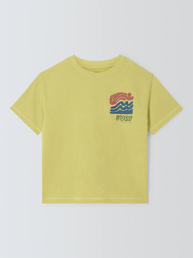 John Lewis Kids' Surf Graphic T-Shirt, Yellow