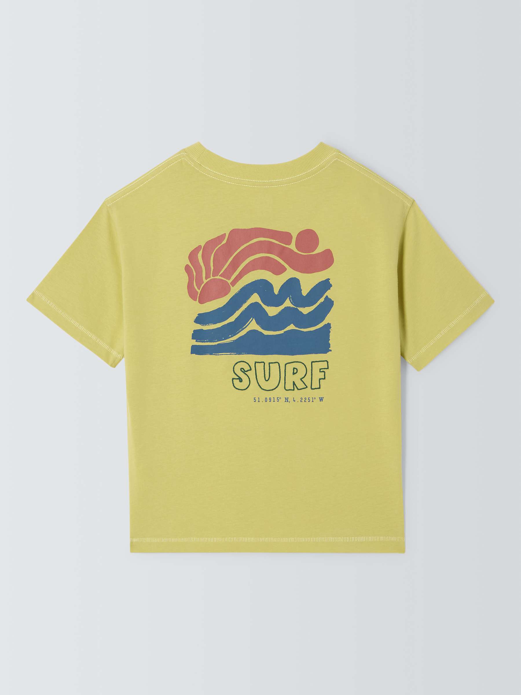 Buy John Lewis Kids' Surf Graphic T-Shirt, Yellow Online at johnlewis.com