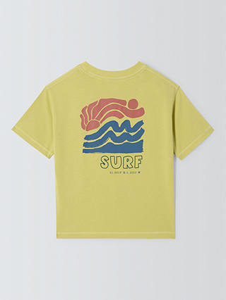 John Lewis Kids' Surf Graphic T-Shirt, Yellow