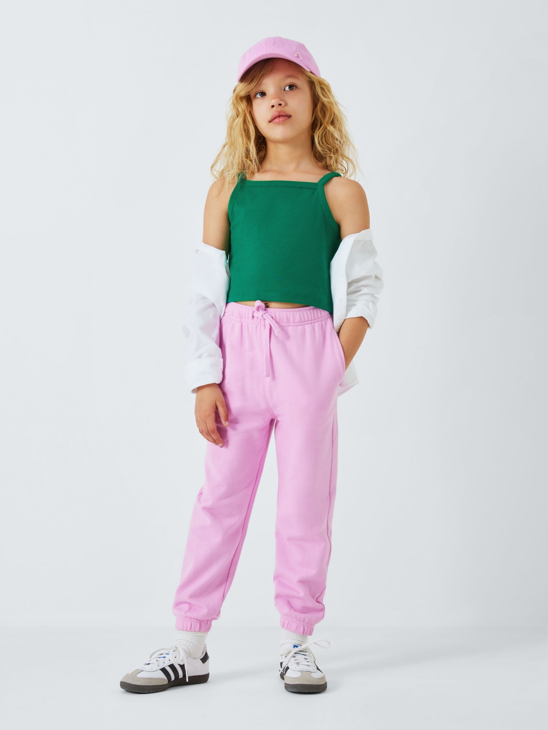 Buy John Lewis ANYDAY Kids' Ribbed Cropped Top, Lush Meadow Online at johnlewis.com