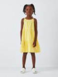 John Lewis ANYDAY Kids' Stripe Woven Dress, Aspen Gold