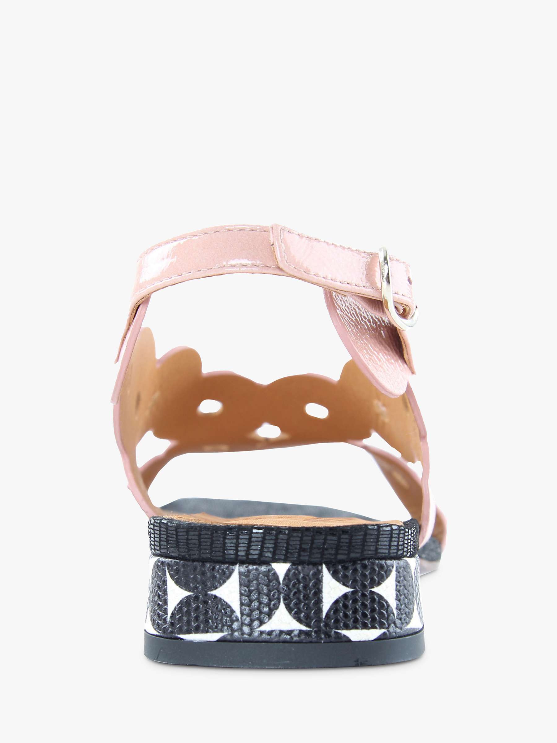 Buy Chie Mihara Teide Leather Sandals, Pink/Black Online at johnlewis.com
