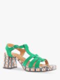 Chie Mihara Gapaxi Leather Sandals, Green/Multi