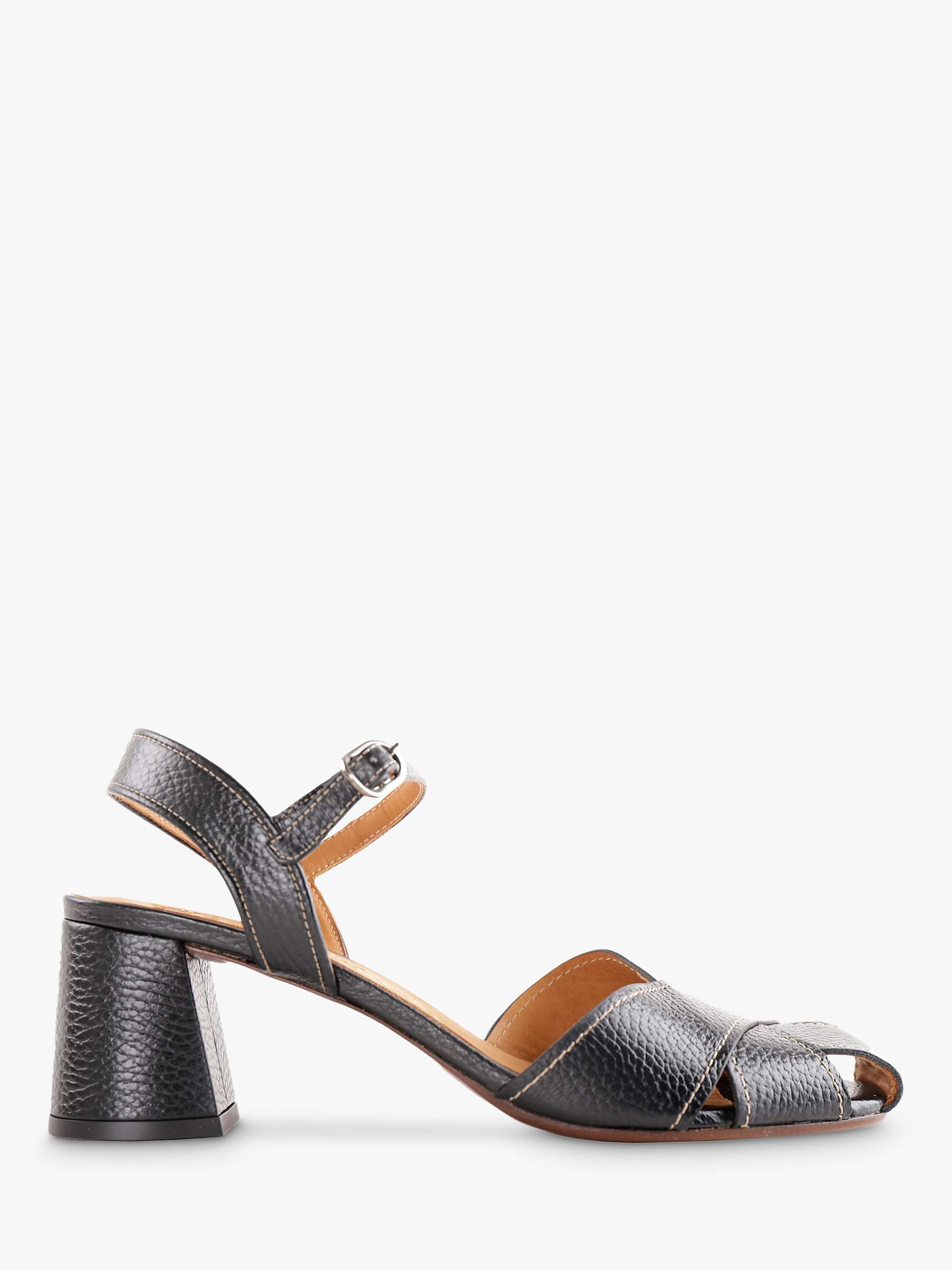 Buy Chie Mihara Roley Leather Sandals, Black Online at johnlewis.com