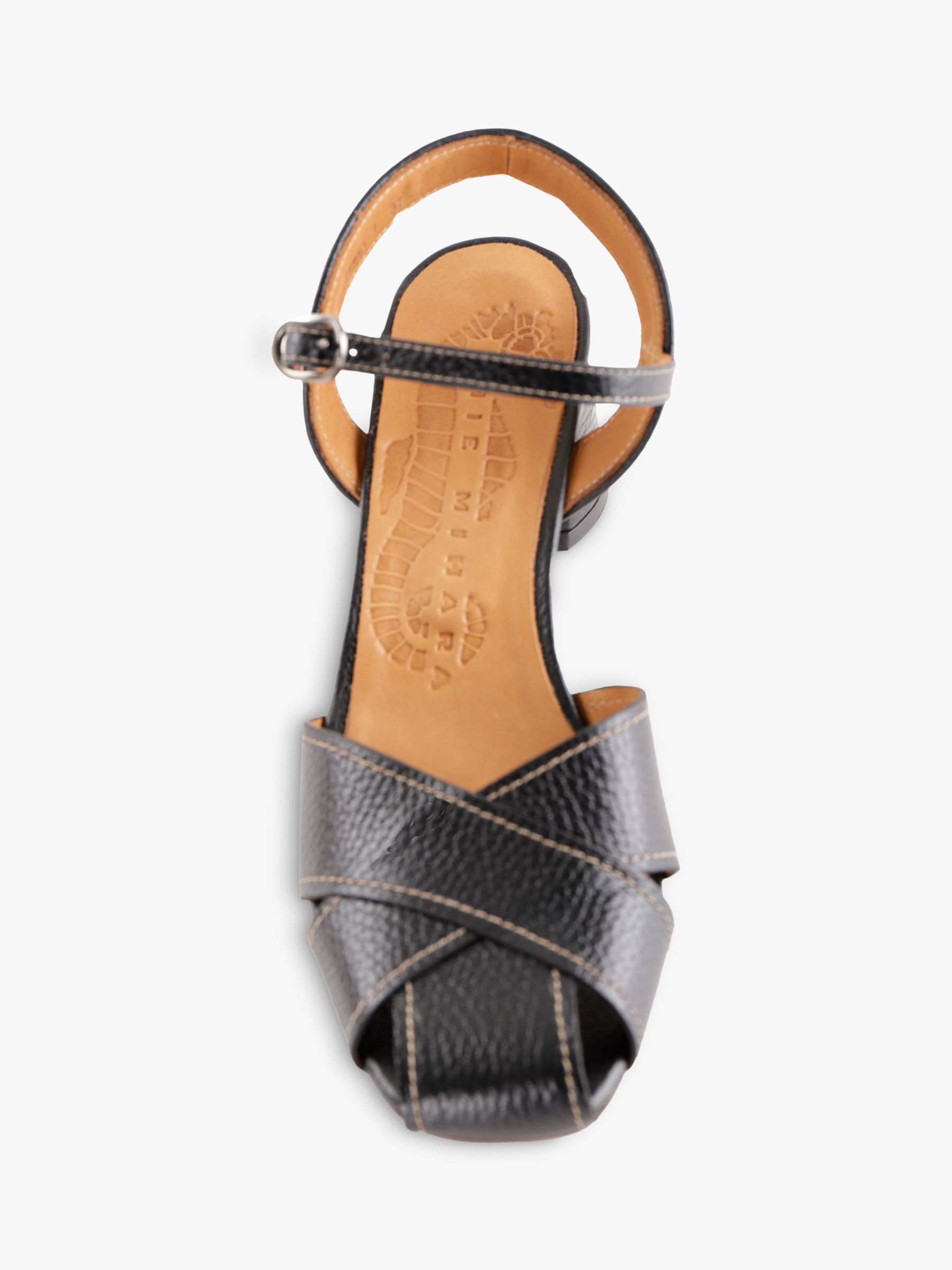 Chie Mihara Roley Leather Sandals Black at John Lewis Partners