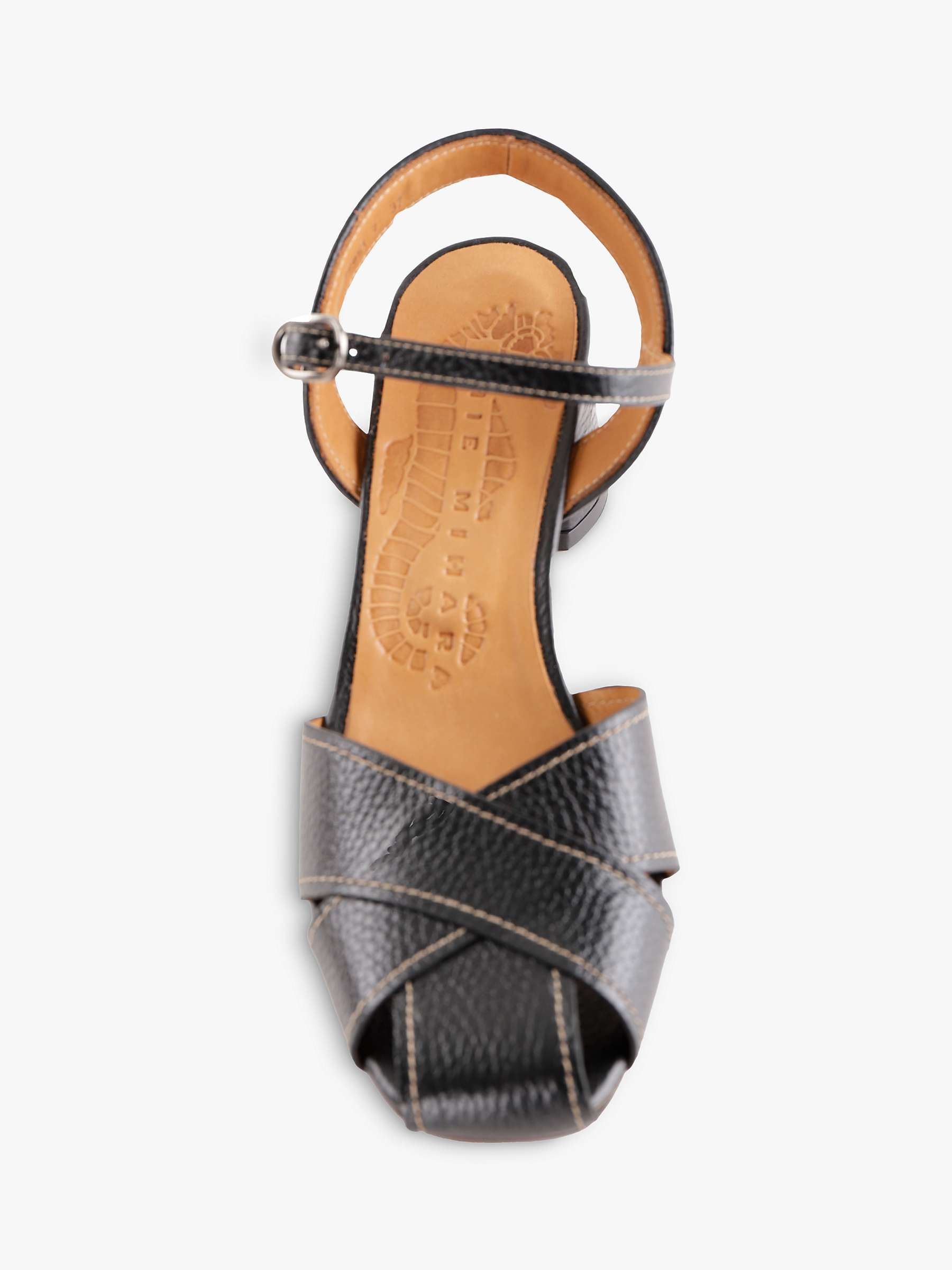 Buy Chie Mihara Roley Leather Sandals, Black Online at johnlewis.com