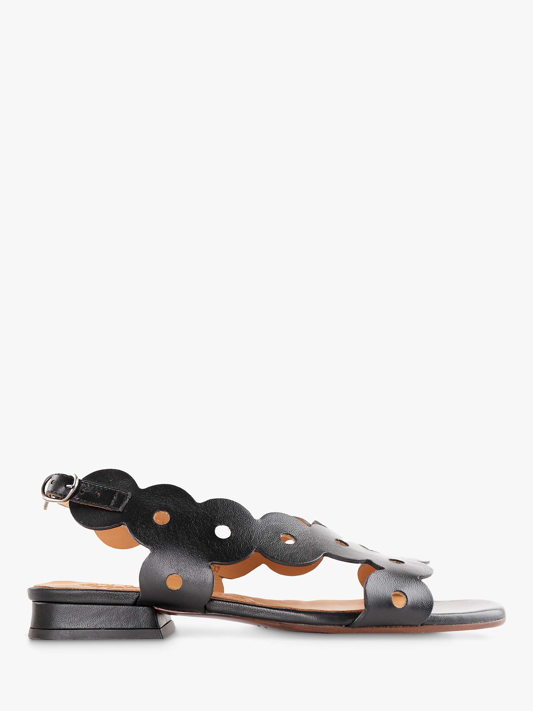 Buy Chie Mihara Teide Leather Sandals, Black Online at johnlewis.com