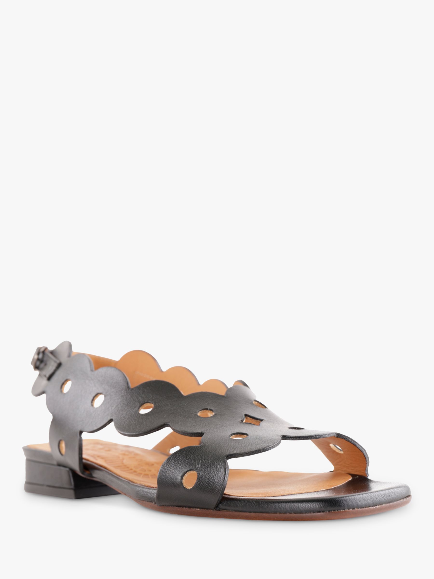 Chie Mihara Teide Leather Sandals Black at John Lewis Partners