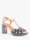 Chie Mihara Keduni Leather Sandals, Pink/Black/Multi