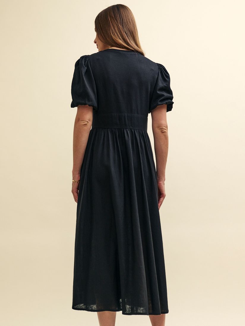 Buy Nobody's Child Starlight Puff Sleeve Midi Dress, Black Online at johnlewis.com