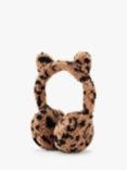 Small Stuff Kids' Leopard Borg Ear Muffs, Brown/Multi