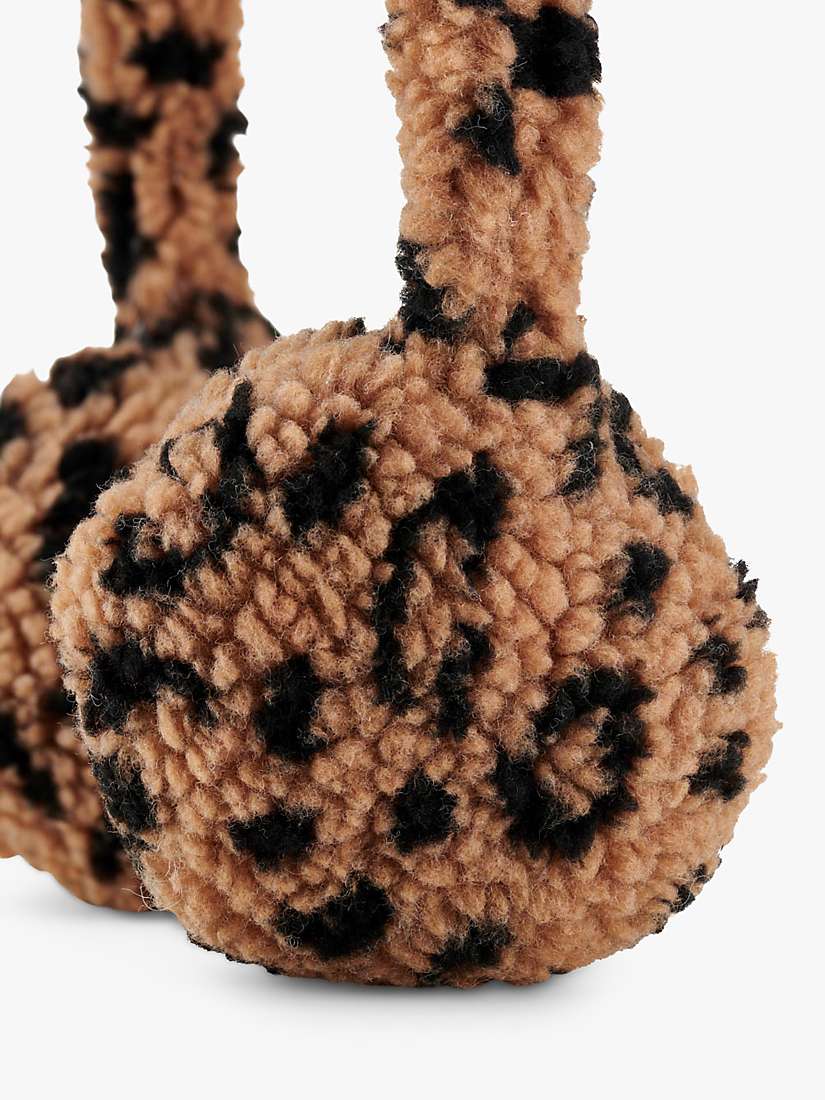 Buy Small Stuff Kids' Leopard Borg Ear Muffs, Brown/Multi Online at johnlewis.com