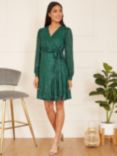 Yumi Sequin Frill Wrap Dress