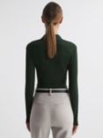 Reiss Ellie Crossover Front Long Sleeve Top, Green