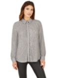 Yumi Silver Sequin Shirt, Silver