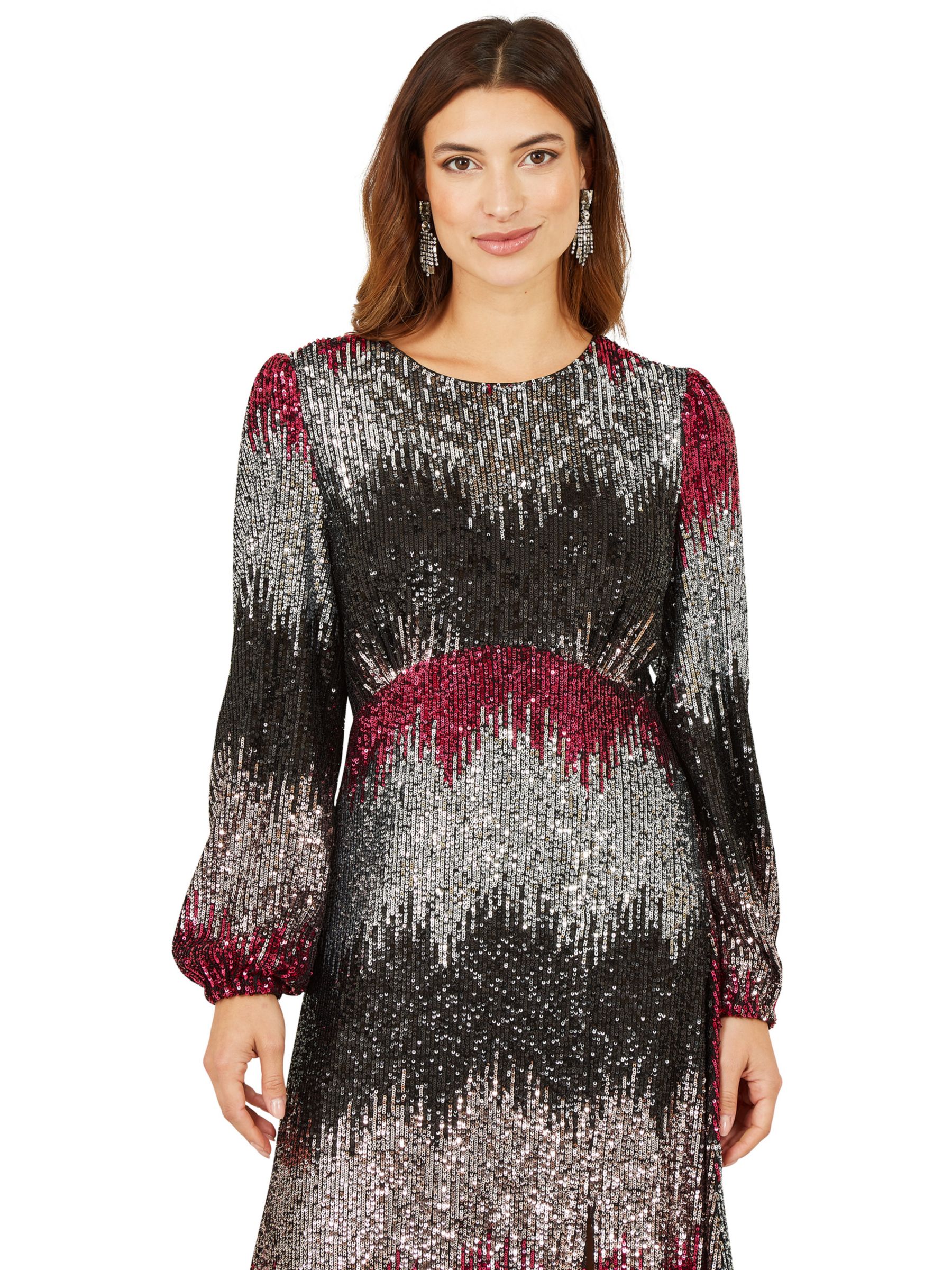 Buy Yumi Sequin Ombre Long Sleeve Midi Dress, Multi Online at johnlewis.com